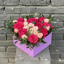 Цветочная композиция из Розы в коробке в Солянке