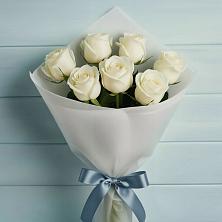 Букет 7 Белых роз Эдлесс Лав в Солянке