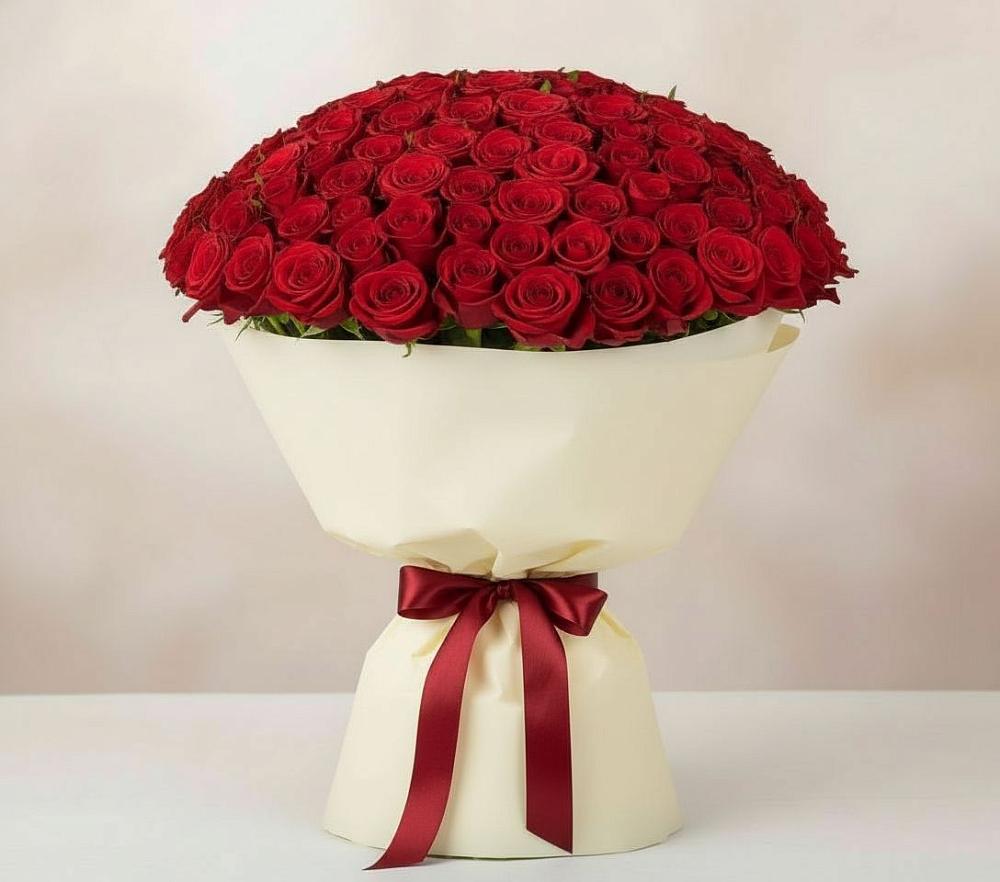 Букет 101 Красная роза Милано в Солянке