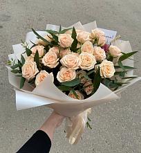 Букет Кремовые розы Латте в Солянке