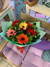 Букет цветов из:  Герберы, Хризантемы и Альстромерии #REPLACE_PRED# Солянке