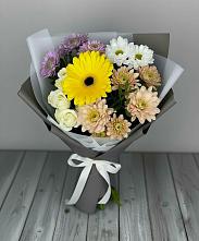 Букет цветов из:  Розы, Герберы и Хризантемы #REPLACE_PRED# Солянке