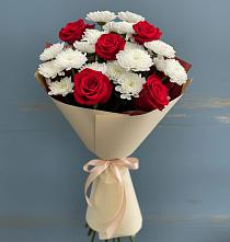 Букет цветов из:  Розы и Хризантемы в Солянке