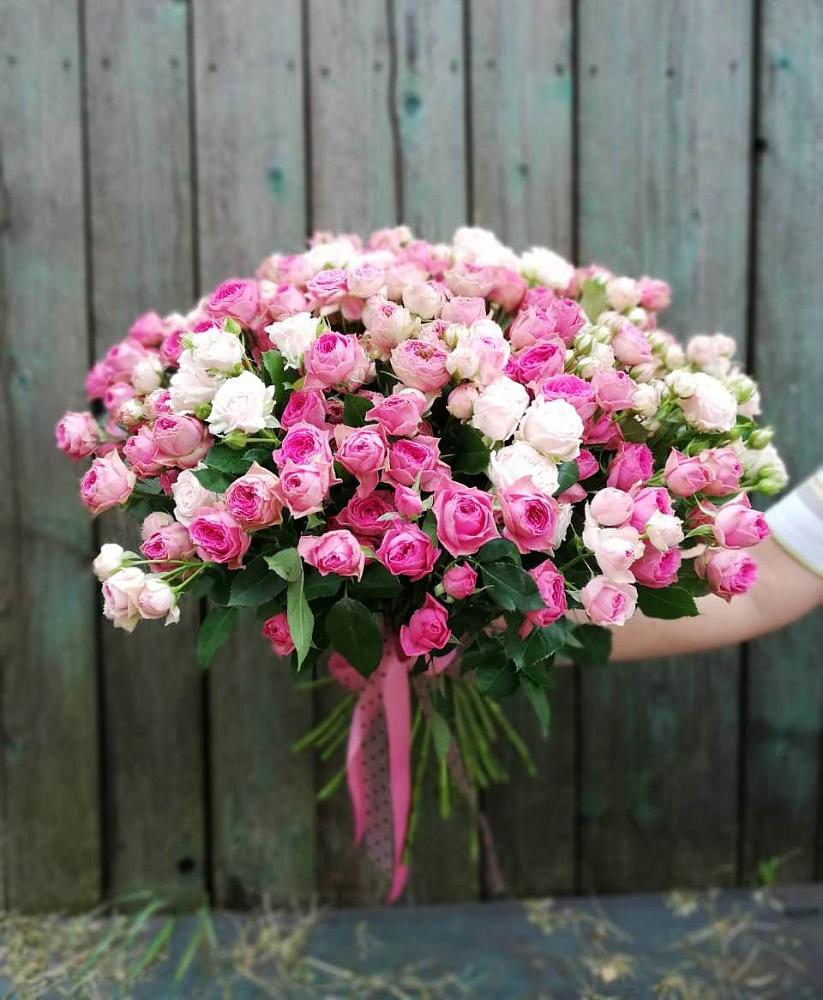 Букет Розовые кустовые розы Натали и Лав Лидия в Солянке