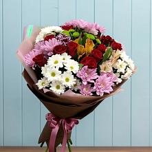 Букет цветов из:  Розы, Хризантемы и Альстромерии #REPLACE_PRED# Солянке
