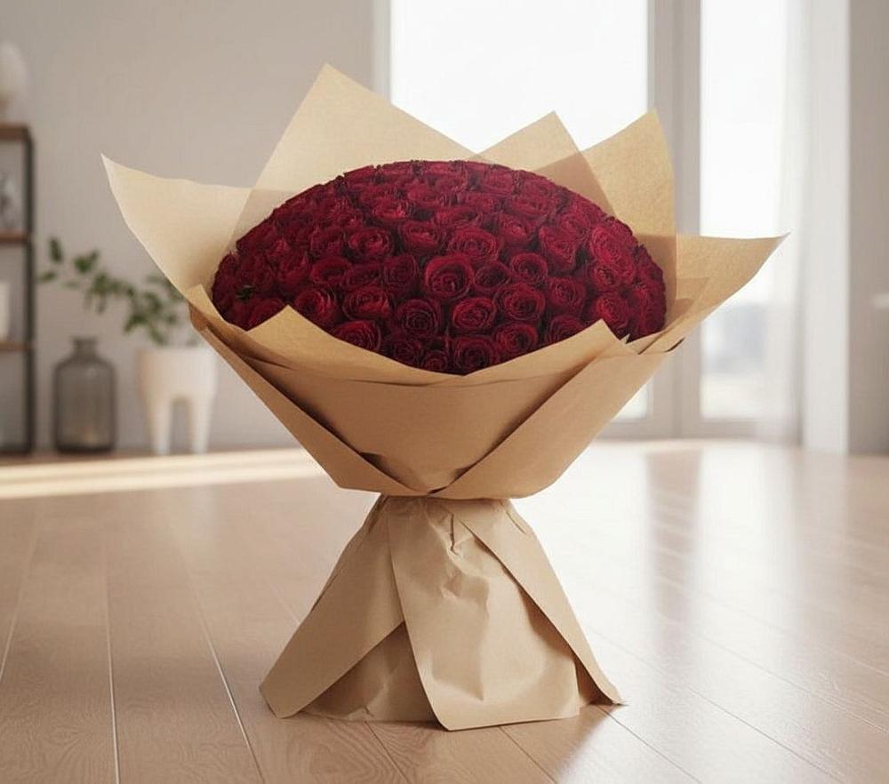 Букет 101 Красная роза в Солянке